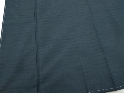 平和屋着物■男性　紬　色無地　留紺色　正絹　逸品　未使用　CABI6596ou