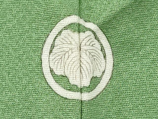 平和屋着物■豪華色留袖　刺繍　菱花文　若緑色　正絹　逸品　CABI6597ou