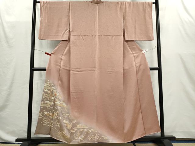平和屋着物■訪問着　立波草花文　暈し染め　金彩　正絹　逸品　CABI6600ou
