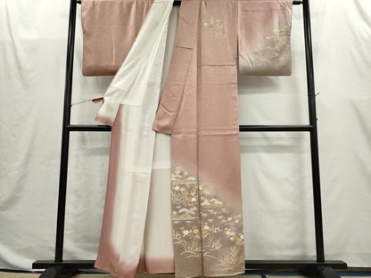 平和屋着物■訪問着　立波草花文　暈し染め　金彩　正絹　逸品　CABI6600ou