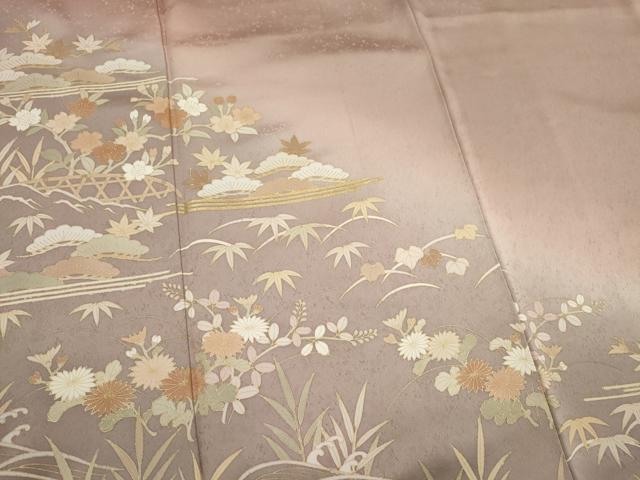 平和屋着物■訪問着　立波草花文　暈し染め　金彩　正絹　逸品　CABI6600ou