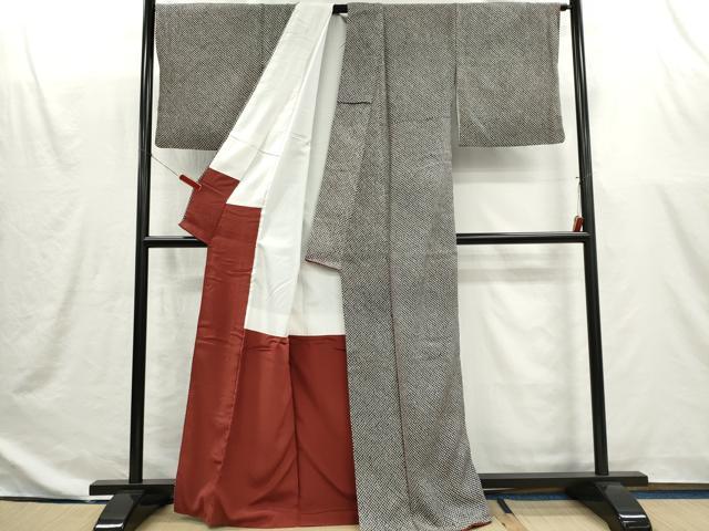 平和屋着物■大変加工の良い総絞り小紋　正絹　逸品　CABI6602ou