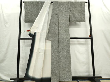 平和屋着物■大変加工の良い総絞り小紋　正絹　逸品　CABI6607ou
