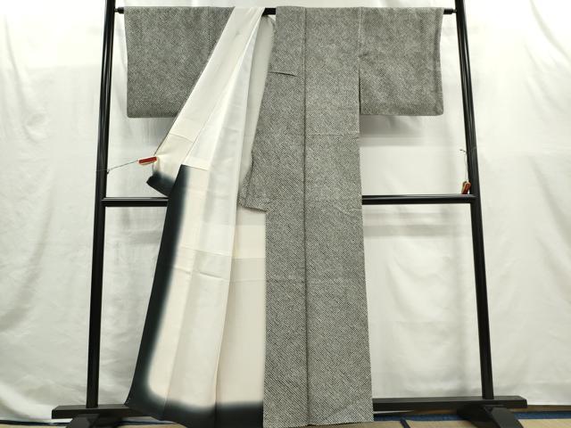 平和屋着物■大変加工の良い総絞り小紋　正絹　逸品　CABI6607ou