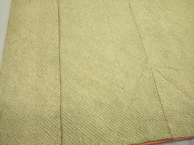 平和屋着物■大変加工の良い総絞り小紋　正絹　逸品　CABI6608ou