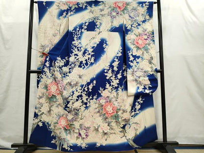 平和屋着物■豪華振袖　枝花文　暈し染め　正絹　逸品　CABI6617ou