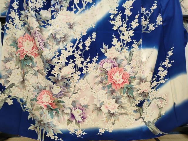 平和屋着物■豪華振袖　枝花文　暈し染め　正絹　逸品　CABI6617ou