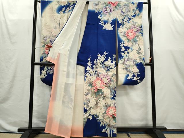 平和屋着物■豪華振袖　枝花文　暈し染め　正絹　逸品　CABI6617ou
