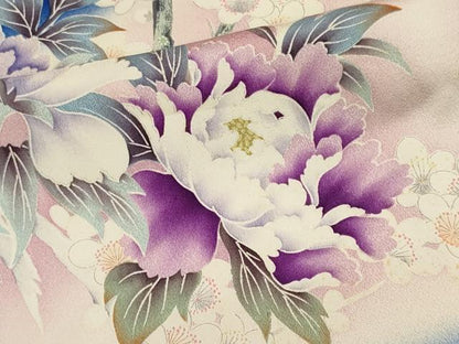 平和屋着物■豪華振袖　枝花文　暈し染め　正絹　逸品　CABI6617ou