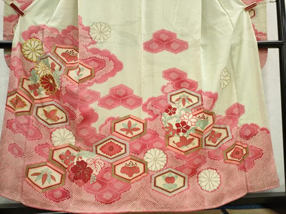 平和屋着物■豪華振袖　刺繍　花蝶文　金銀彩　正絹　逸品　CABI6623ou