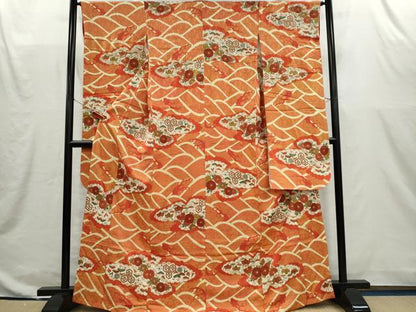 平和屋着物■豪華振袖　立波花唐草文　金彩　正絹　逸品　CABI6624ou