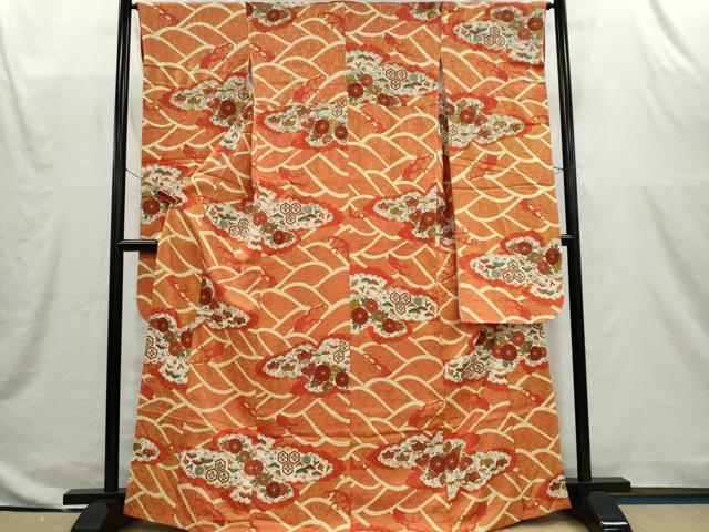 平和屋着物■豪華振袖　立波花唐草文　金彩　正絹　逸品　CABI6624ou