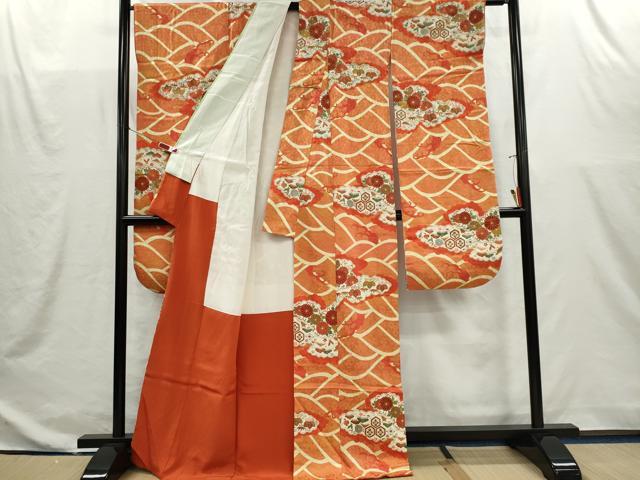 平和屋着物■豪華振袖　立波花唐草文　金彩　正絹　逸品　CABI6624ou