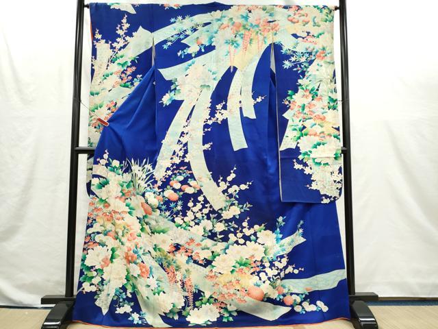 平和屋着物■豪華振袖　束ね熨斗草花文　金彩　正絹　逸品　CABI6626ou