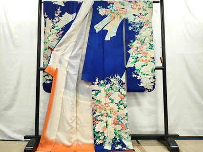 平和屋着物■豪華振袖　束ね熨斗草花文　金彩　正絹　逸品　CABI6626ou