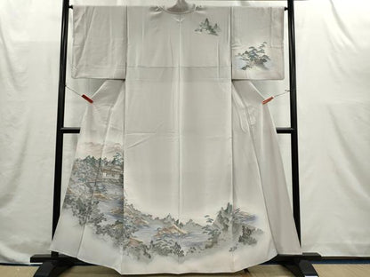 平和屋着物■訪問着　風景文　暈し染め　金彩　正絹　逸品　CABI6628ou