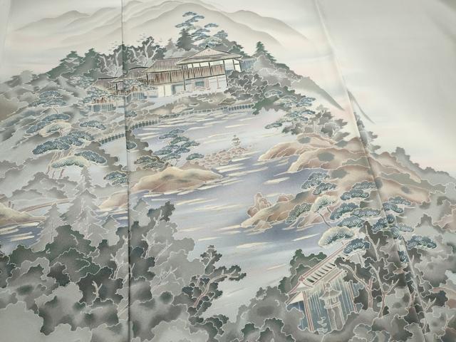 平和屋着物■訪問着　風景文　暈し染め　金彩　正絹　逸品　CABI6628ou