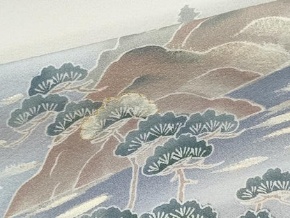 平和屋着物■訪問着　風景文　暈し染め　金彩　正絹　逸品　CABI6628ou