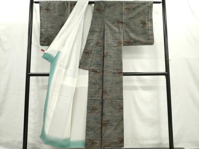 平和屋着物■本場大島紬　7マルキ　唐草文　正絹　逸品　CABI6629ou