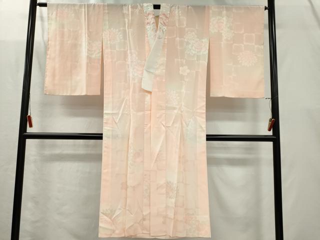 平和屋着物■長襦袢　無双仕立て　花地紋　暈し染め　半衿刺繍　洗える着物　CABI6632ou