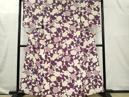 平和屋着物■上質な小紋　花唐草文　正絹　逸品　CABI6635ou