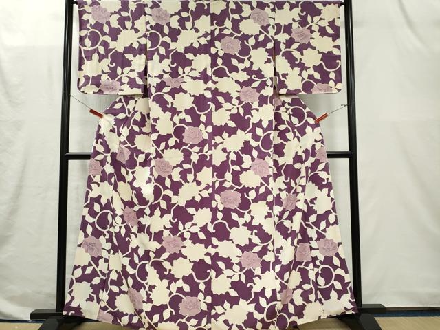 平和屋着物■上質な小紋　花唐草文　正絹　逸品　CABI6635ou