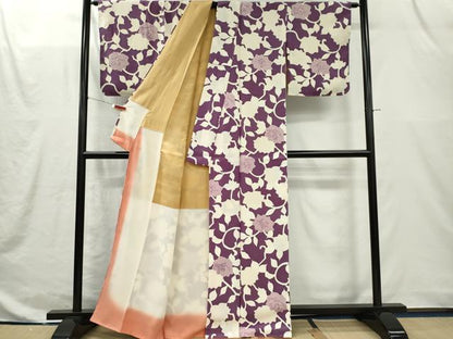 平和屋着物■上質な小紋　花唐草文　正絹　逸品　CABI6635ou