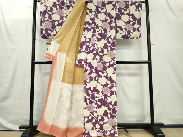 平和屋着物■上質な小紋　花唐草文　正絹　逸品　CABI6635ou