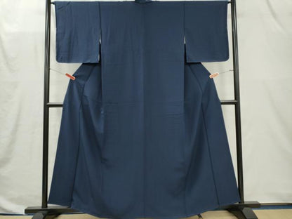 平和屋着物■上質な紬　紺色　正絹　逸品　CABI6636ou