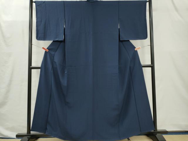 平和屋着物■上質な紬　紺色　正絹　逸品　CABI6636ou