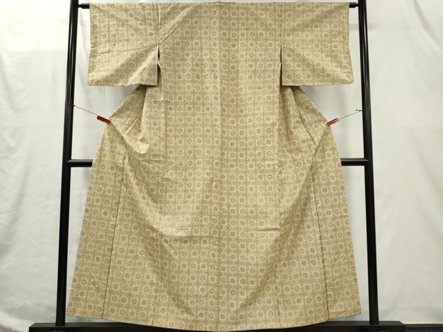 平和屋着物■上質な紬　吉祥花文　正絹　逸品　CABI6638ou