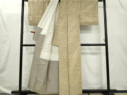 平和屋着物■上質な紬　吉祥花文　正絹　逸品　CABI6638ou