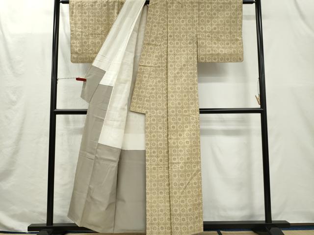 平和屋着物■上質な紬　吉祥花文　正絹　逸品　CABI6638ou