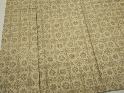 平和屋着物■上質な紬　吉祥花文　正絹　逸品　CABI6638ou