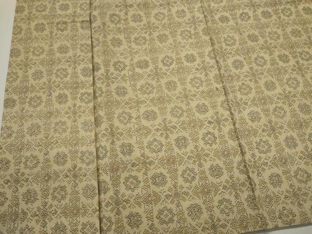平和屋着物■上質な紬　吉祥花文　正絹　逸品　CABI6638ou