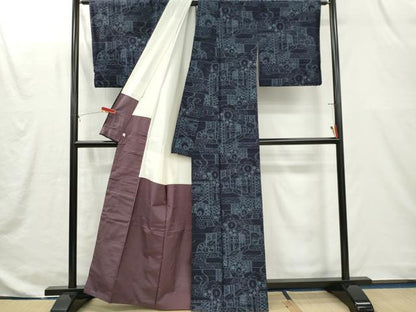 平和屋着物■上質な紬　吉祥文　大丸扱い　正絹　逸品　CABI6640ou