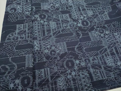 平和屋着物■上質な紬　吉祥文　大丸扱い　正絹　逸品　CABI6640ou