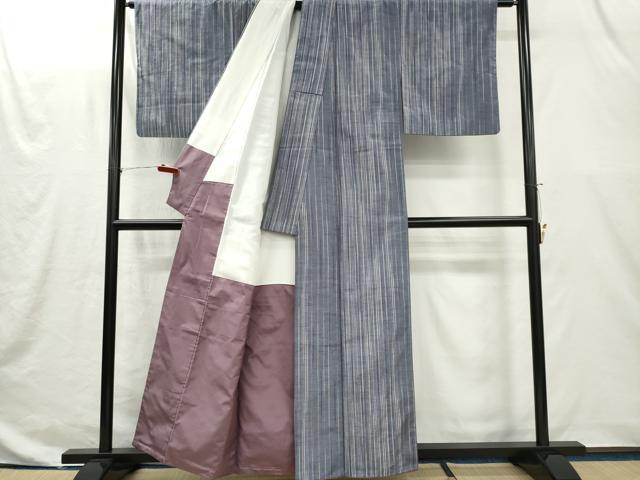 平和屋着物■上質な紬　縞　正絹　逸品　CABI6642ou