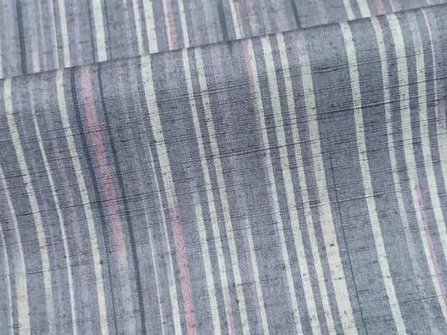 平和屋着物■上質な紬　縞　正絹　逸品　CABI6642ou