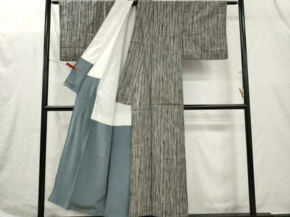 平和屋着物■上質な小紋　竹縞　正絹　逸品　CABI6644ou