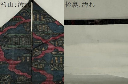 平和屋着物■本場大島紬　風景文　正絹　逸品　CABI6645ou