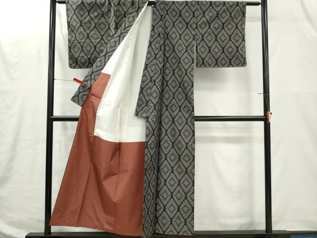 平和屋着物■本場大島紬　7マルキ　蜀江花文　正絹　逸品　CABI6662ou
