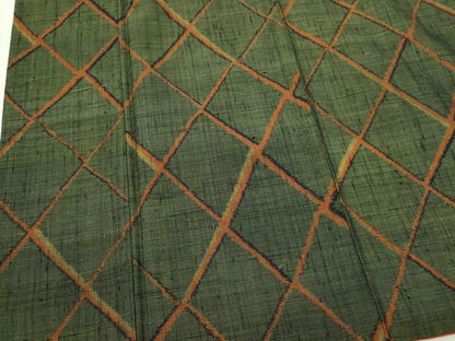 平和屋着物■上質な紬　格子柄　正絹　逸品　CABI6665ou
