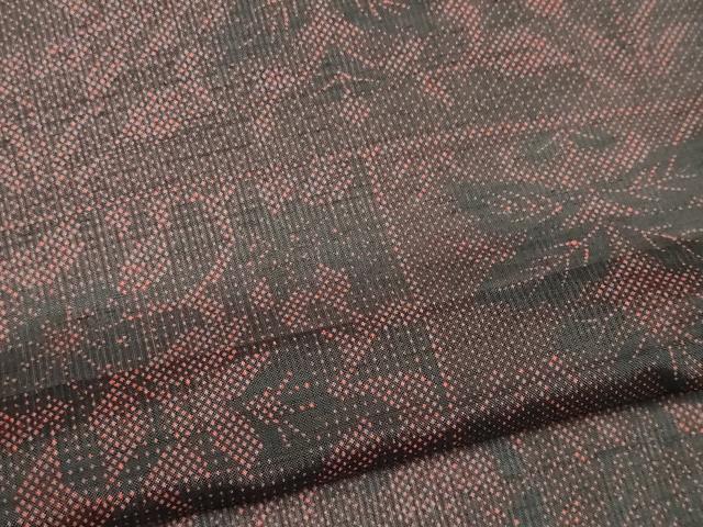 平和屋着物＊夏物　小紋　紗　草花文　洗える着物　CABI6669ou