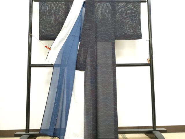 平和屋着物＊夏物　小紋　絽　芝草文　正絹　逸品　CABI6672ou