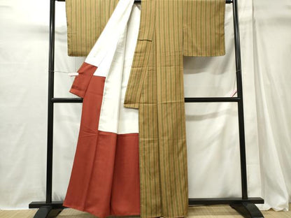 平和屋着物■上質な小紋　縞　正絹　逸品　CABI6699ou