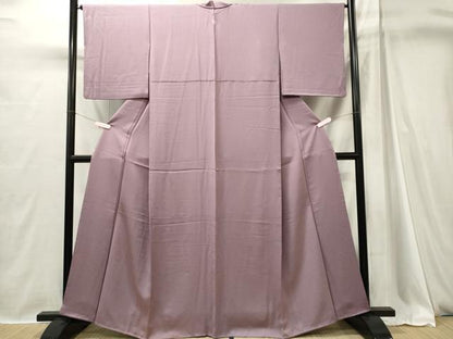平和屋着物■上質な色無地　紅藤色　正絹　逸品　CABI6706ou