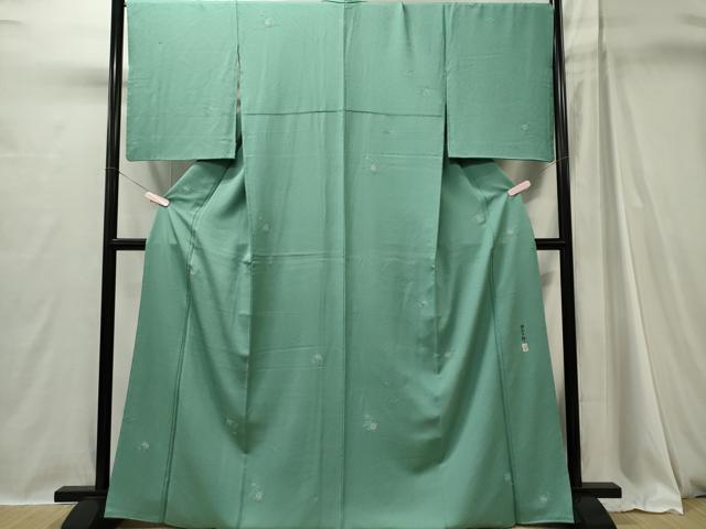 平和屋着物■本加賀友禅作家　柿本市郎　小紋　刺繍　草花文　正絹　逸品　CABI6708ou