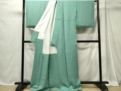 平和屋着物■本加賀友禅作家　柿本市郎　小紋　刺繍　草花文　正絹　逸品　CABI6708ou
