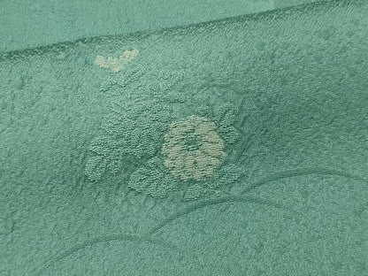 平和屋着物■本加賀友禅作家　柿本市郎　小紋　刺繍　草花文　正絹　逸品　CABI6708ou